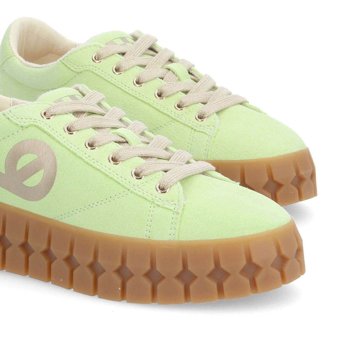 PLAY SNEAKER W - SUEDE/PRINT - VERT/GOLD